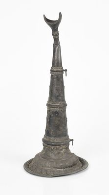 A Pennsylvania Embossed Silver Plate Fireman's Parade Trumpet, Susquehanna Hose Company, 1871. A 