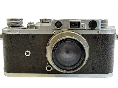 A Leica II	1937-38	camera. A Leica II 1937-38 camera with 5cm f2 lens