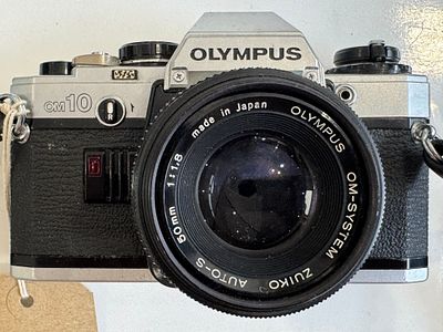 Olympus om10 with 50mm f1.8 lens . 35mm SLR camera