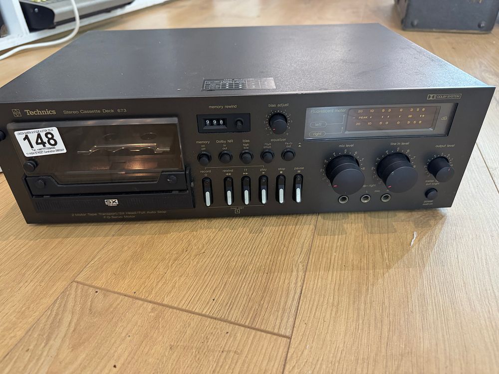 Lot 148: Technics Stereo Cassette Deck RS 673