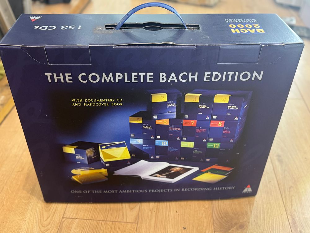 Lot 181: Bach 2000 complete edition, a 153-CD box set of Johann Sebastian Bach's works.
