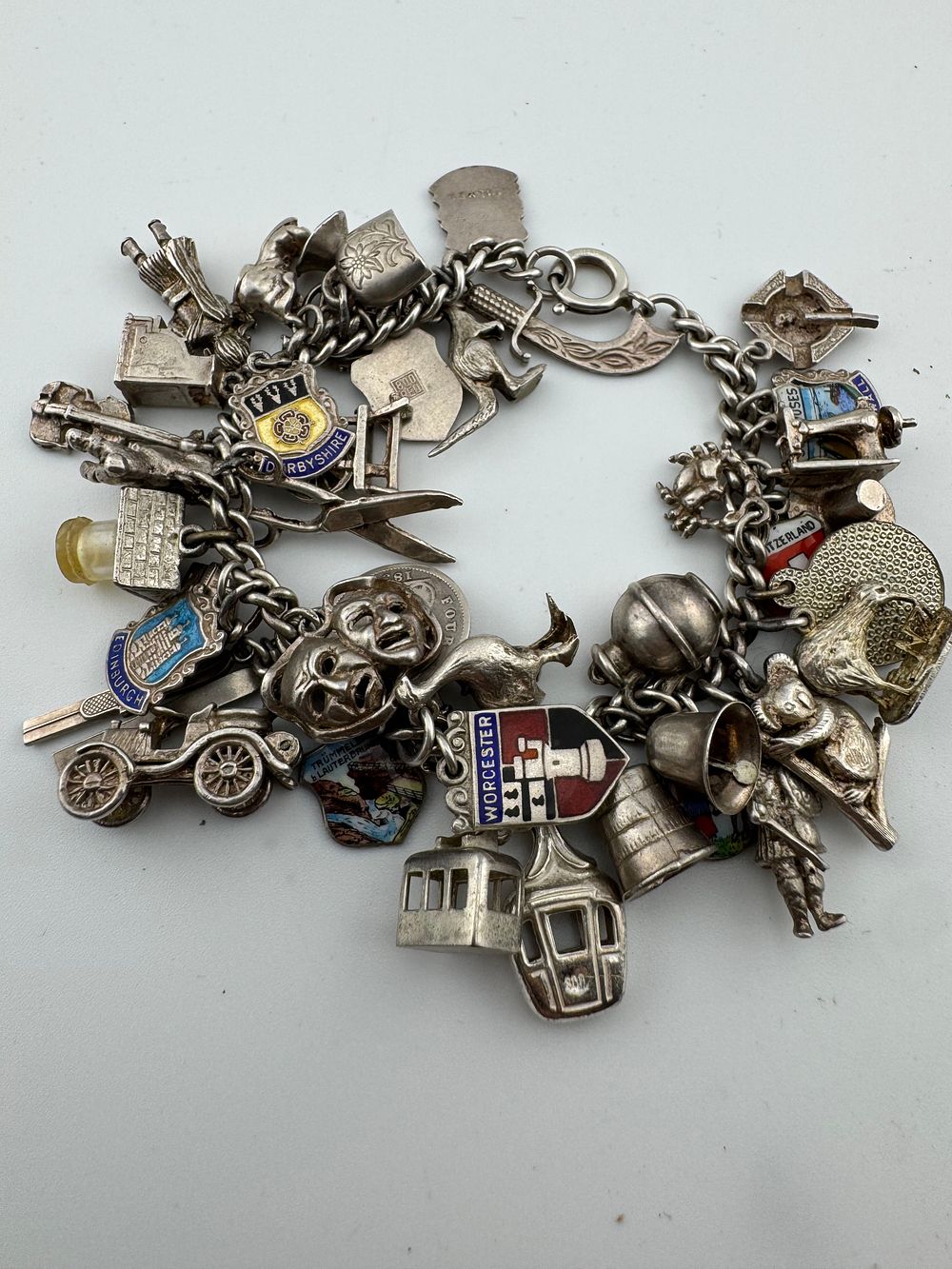 Lot 202: Silver Charm Bracelet