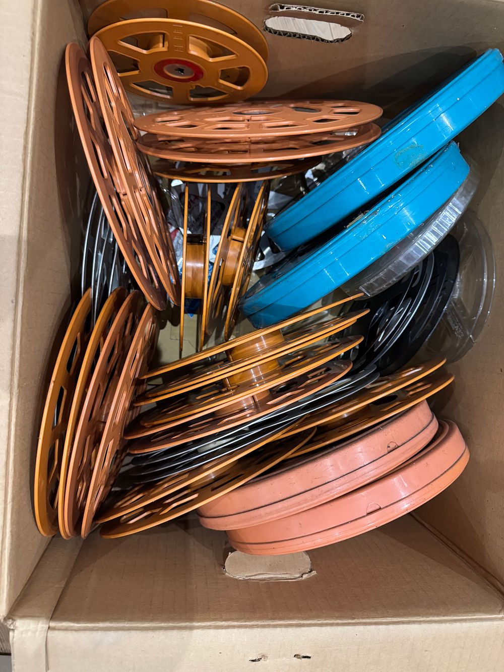 Lot 249: A projector spools reels