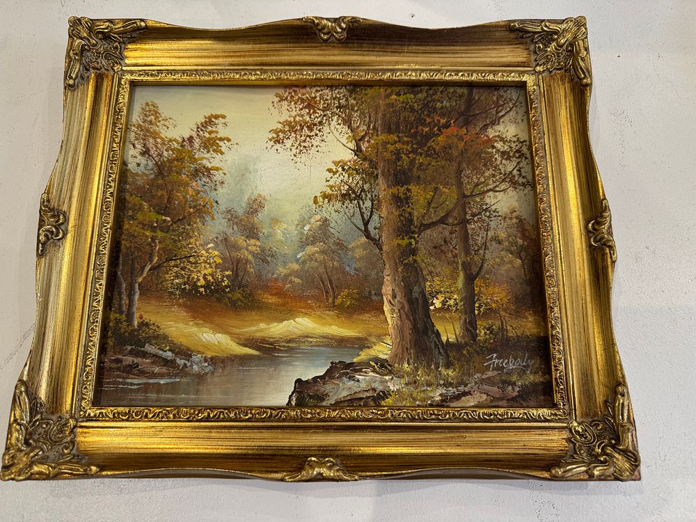 Lot 261: Original Oil Painting With Wooden Frame Signed FULLMEN