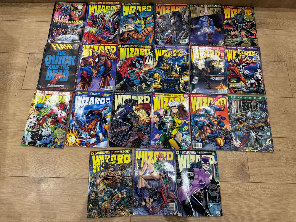 Lot 196: 29 Wizard comics Mixed 1990s Lot
