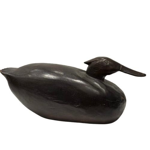 Lot 197: Hand-Carved Wooden Duck Decoy