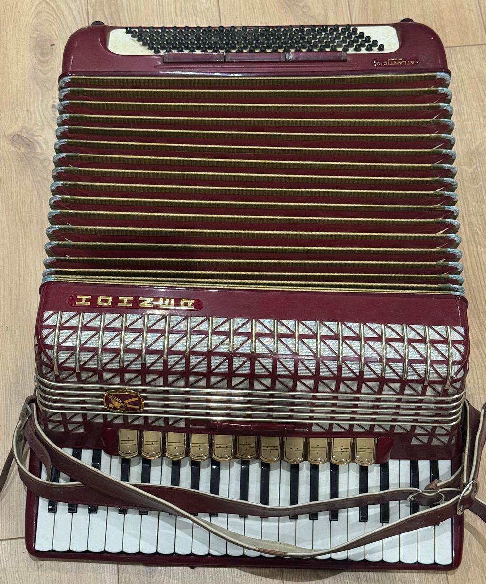 Lot 228: Hohner Atlantic IV 120 bass piano accordion.