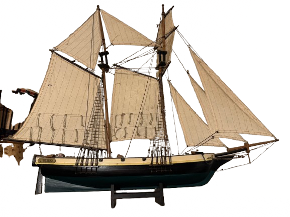 Lot 275: L’Épervier, representing a classic French sailing vessel Boat