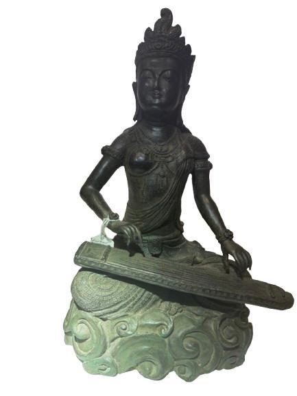 Lot 279: Bronze Figure of Saraswati, Goddess of Music and Learning