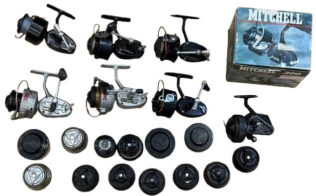 Lot 291: Collection of Vintage Mitchell Spinning Reels