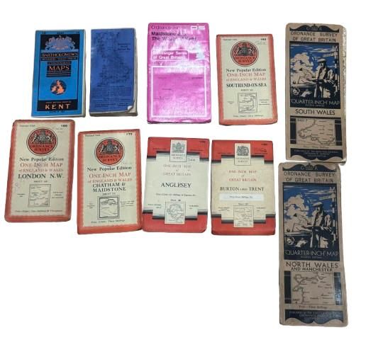 Lot 296: Vintage Ordnance Survey Maps – Great Britain Mixed Collection