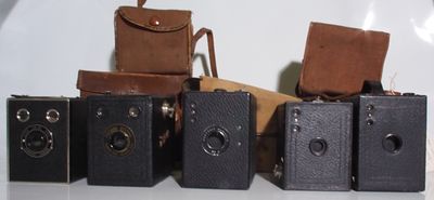 Selection of 5 box camera