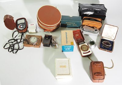 A Selection of light meters flush light