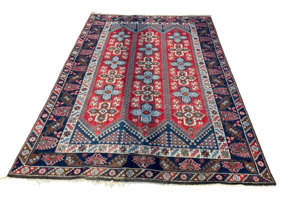 Lot 201: Large Shabby Chic Turkish Handmade Vintage Oriental Wool Rug