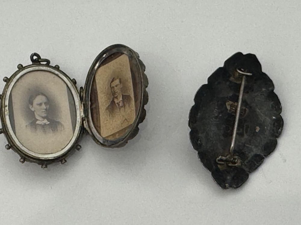 Lot 206: a vintage chinese silver brooch victorian locket brooch