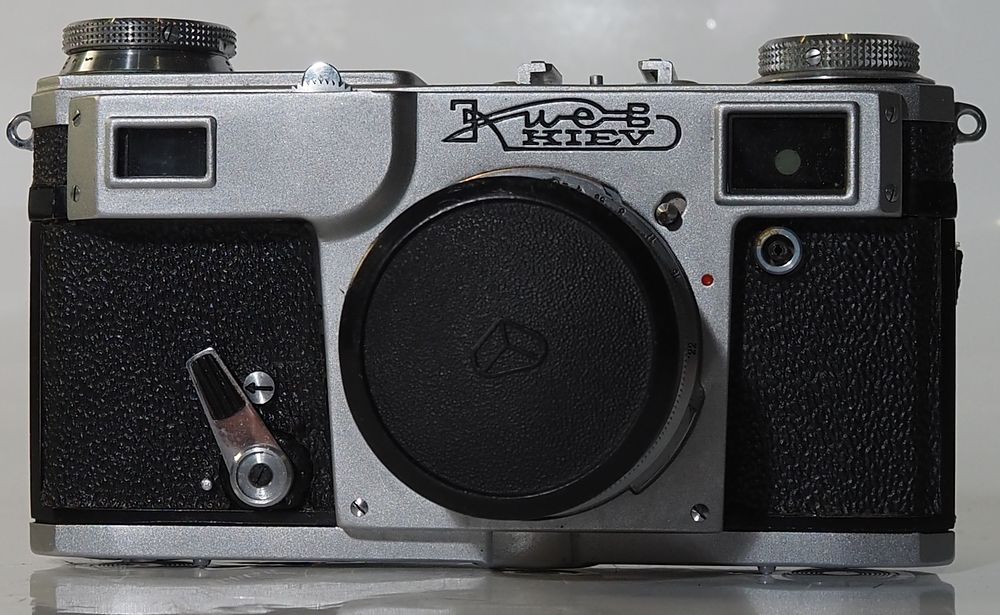 Lot 159: Kiev-4A USSR 35mm film rangefinder with 53mm f2 lens,   camera shutter working, lens smooth and clear