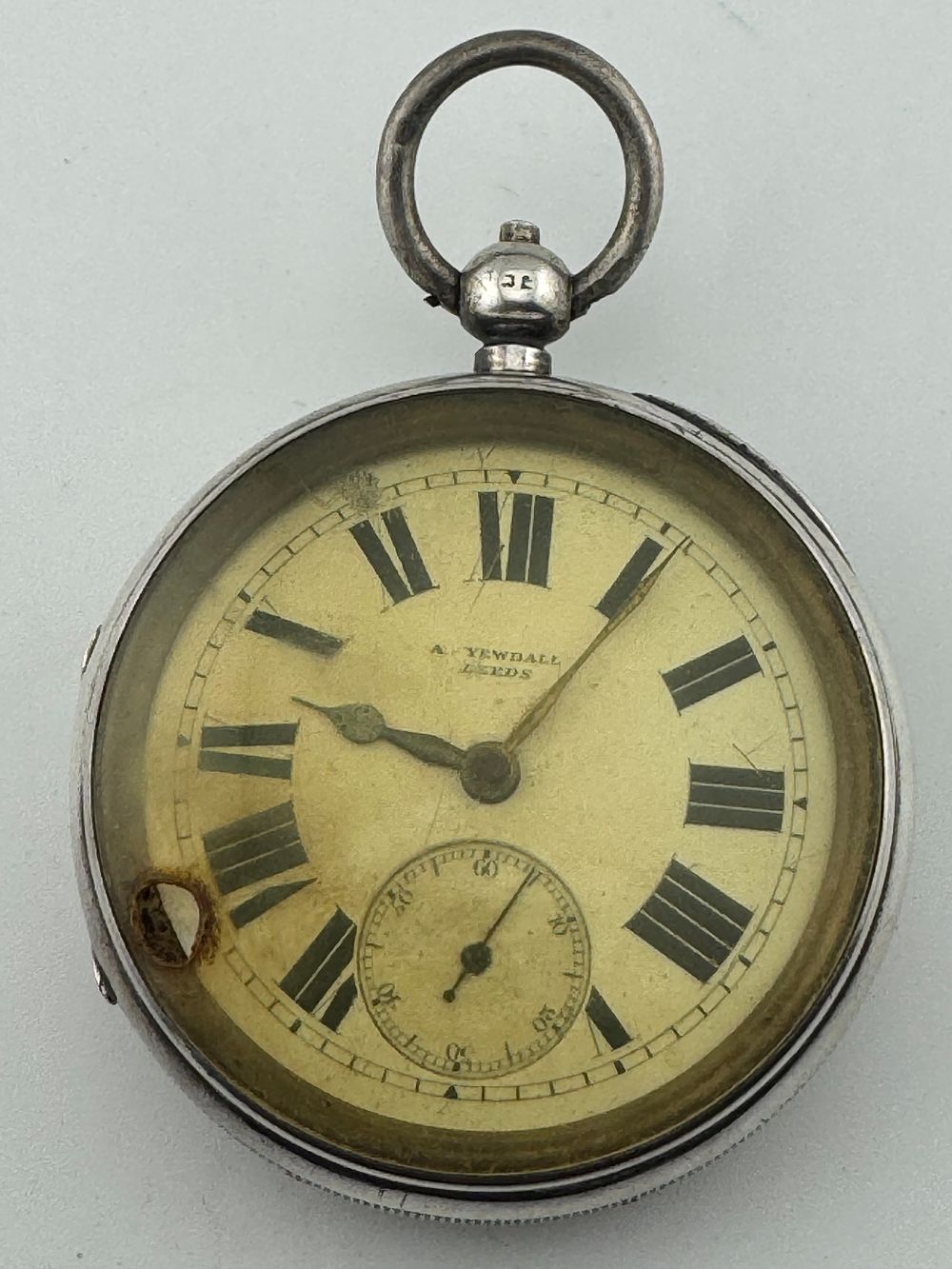 Lot 162: A Large A. Yewdall Leeds silver pocket watch