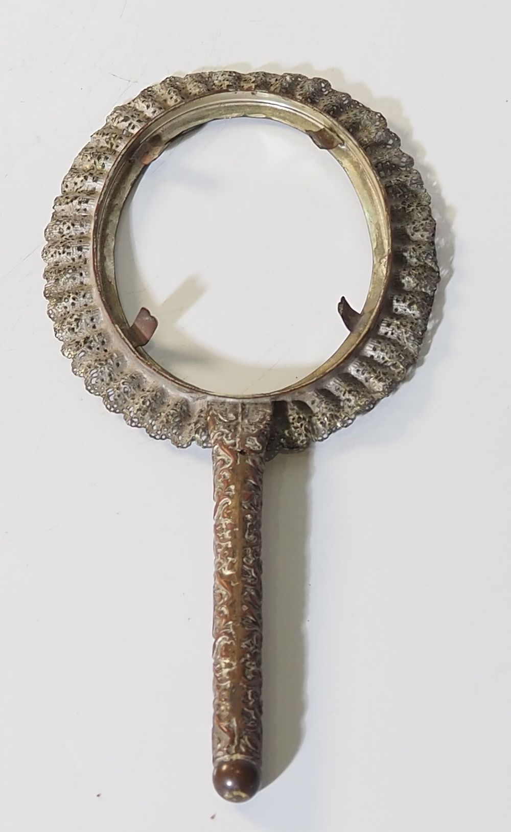 Lot 166: Antique TIFFANY ALHAMBRA Bronze Vanity Hand Mirror