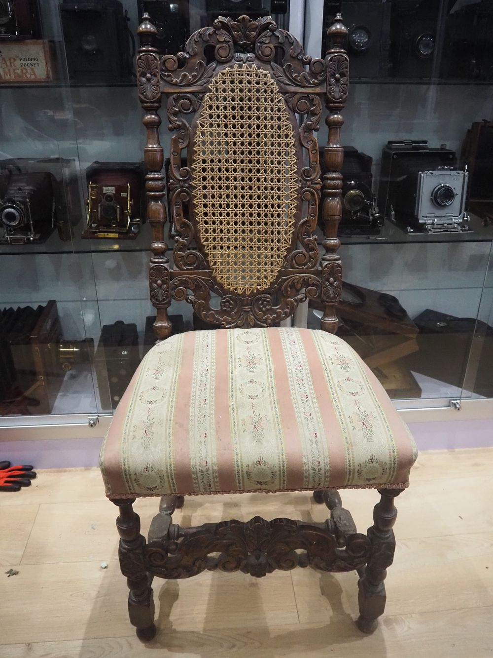 Lot 188: ictorian Gothic Revival chair features a heavily carved walnut
