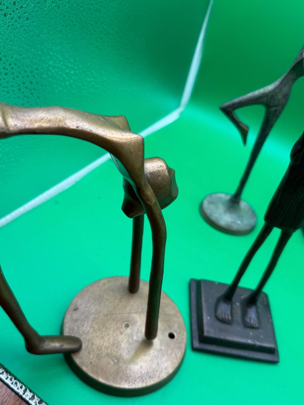 Lot 304: Four Metal Sculptures Dancing Couples Handshake and Swing Scene