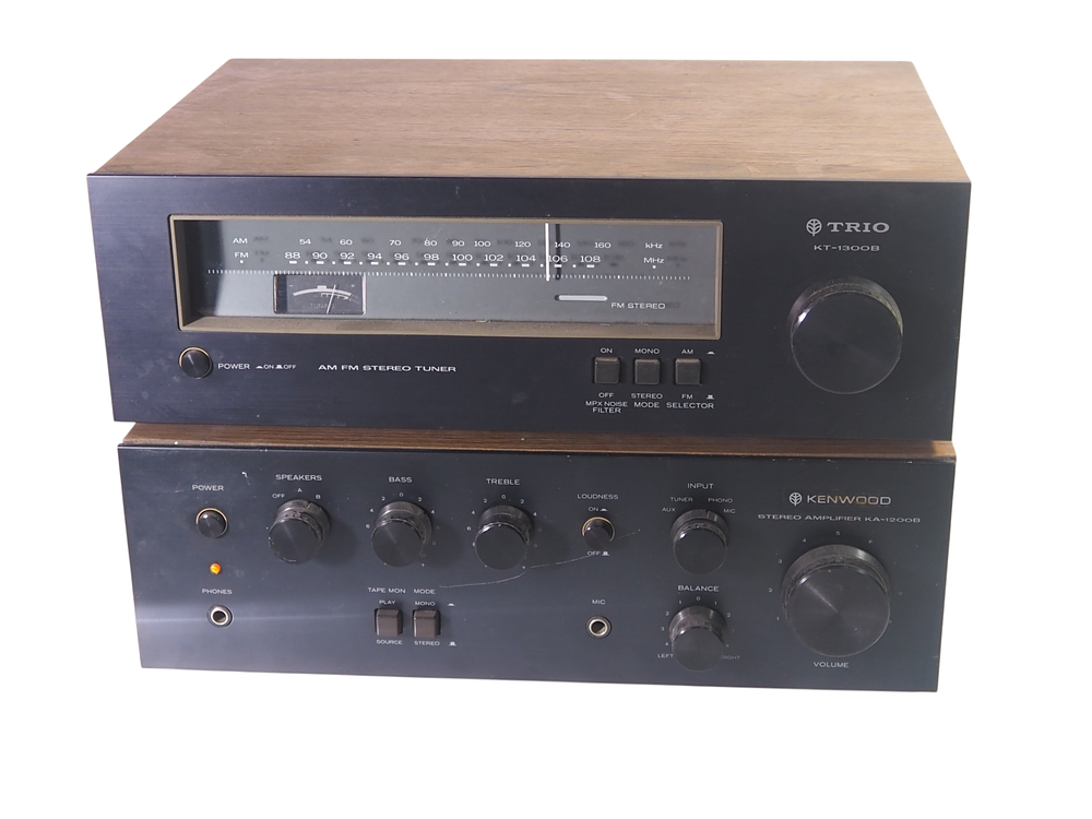 Lot 218: Kenwood KA1200B Amplifier Trio KT1300B Tuner Vintage Hi Fi Set