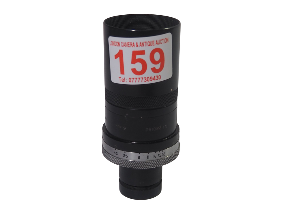 Lot 159: Cooke Telekinic Anastigmat 6 Inch f4.5 War Finish Lens