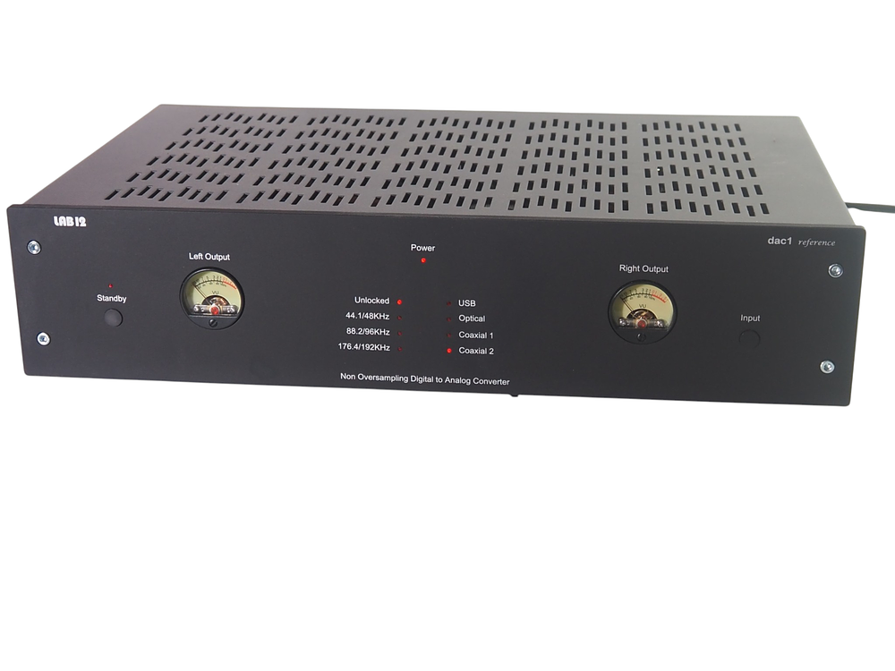 Lot 247: HI FI Lab12 DAC 1 Reference Non Oversampling DAC USB Optical Coaxial RCA XLR Outputs