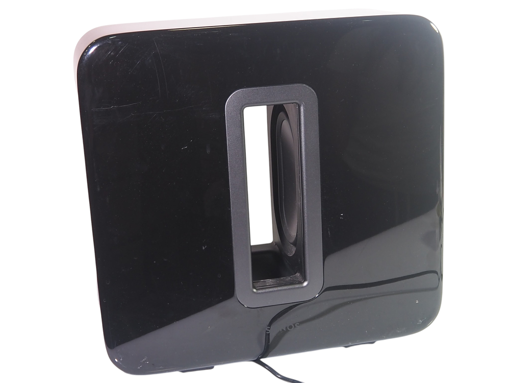 Lot 233: HI FI Sonos Sub Gen 2 A101 Gloss Black Wireless Subwoofer Dual Force Cancelling Drivers