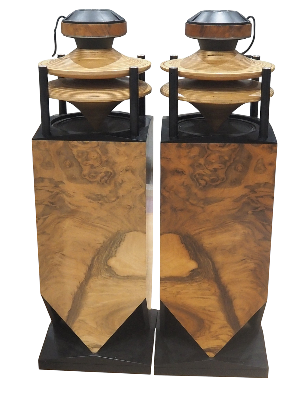 Lot 240: HI FI Duevel Jupiter Omnidirectional Loudspeakers Pair sn 97/1 97/2