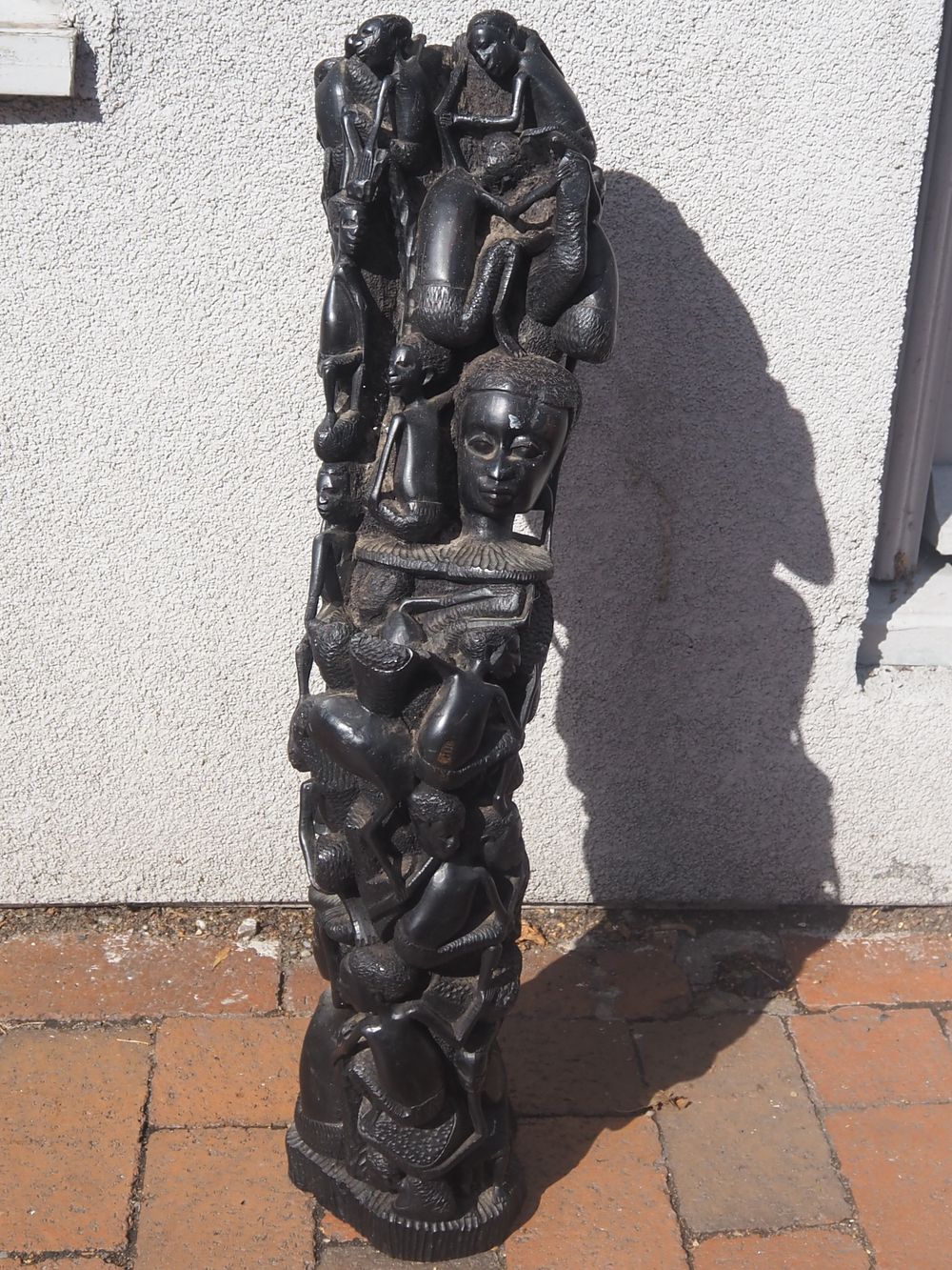 Lot 296: Monumental Makonde Ujamaa Tree Of Life Ebony Sculpture Tanzania