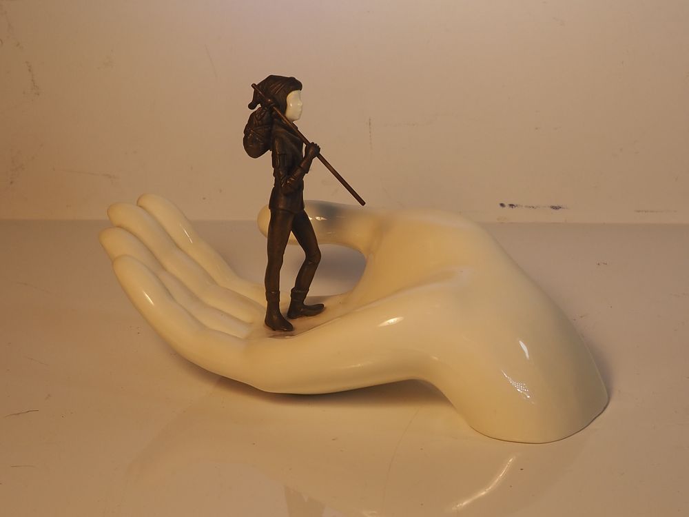 Lot 349: Minton Tom Thumb MS52 Bone China and Bronze Figurine 1980