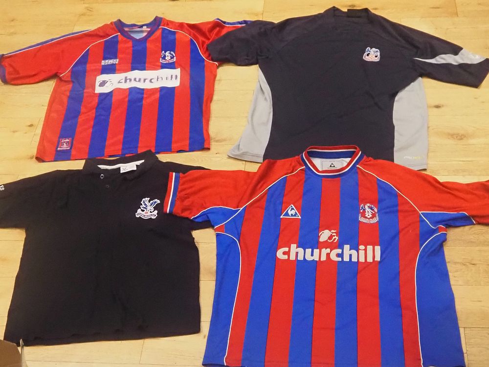 Lot 355: Crystal Palace FC 6 Shirt Collection Le Coq Sportif Avec Nike Sizes XL XXL