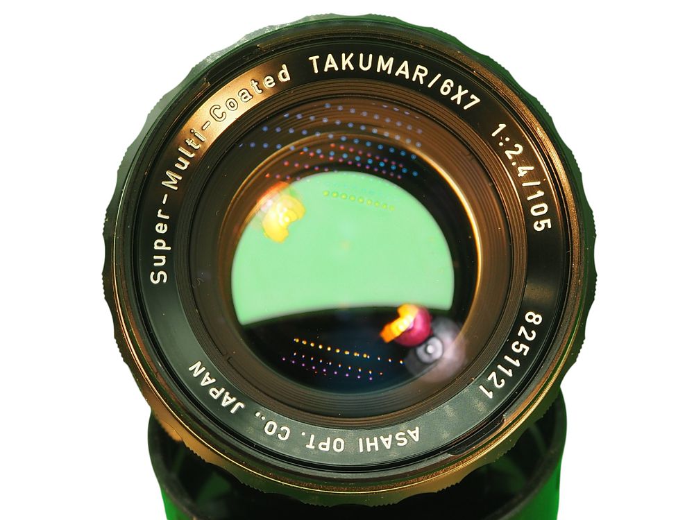 Lot 57: Asahi Pentax Super-Multi-Coated Takumar 6x7 105mm f2.8 Lens Serial 8251121