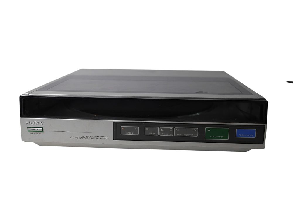 Lot 77: HI FI Sony PS FL77 Biotracer Linear Tracking Stereo Turntable System