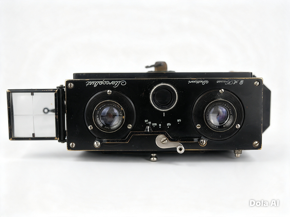 Lot 37: G Krauss Stereoplast Stereoscopic Camera Böttger Early 20th Century