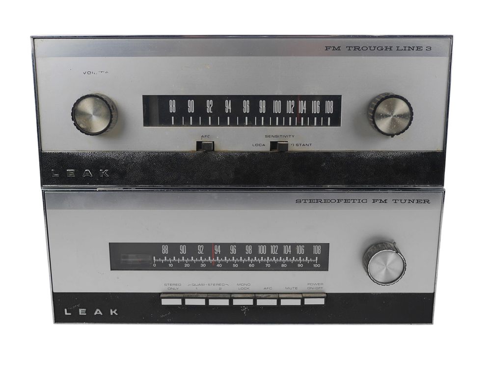 Lot 120: hi fi Leak Trough Line Stereo And Trough Line 3 FM Tuner Pair