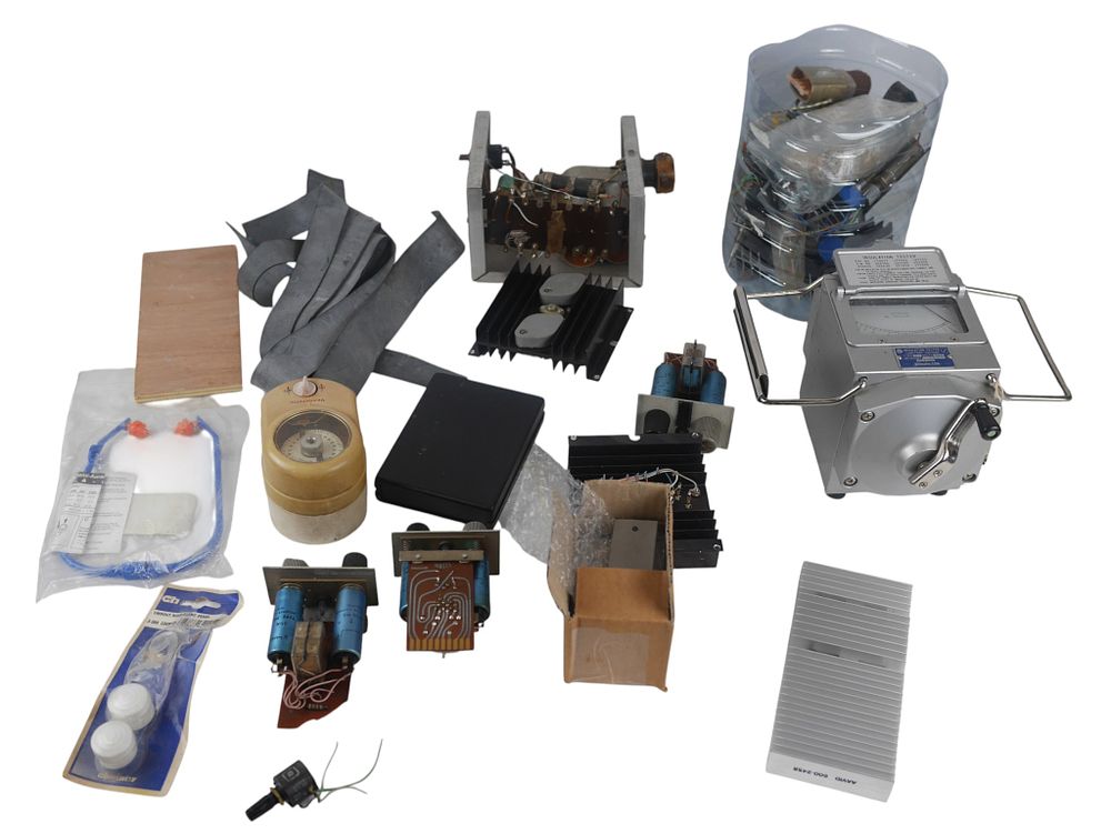 Lot 126: Hitachi Insulation Tester And Collection Electronic Spares Components