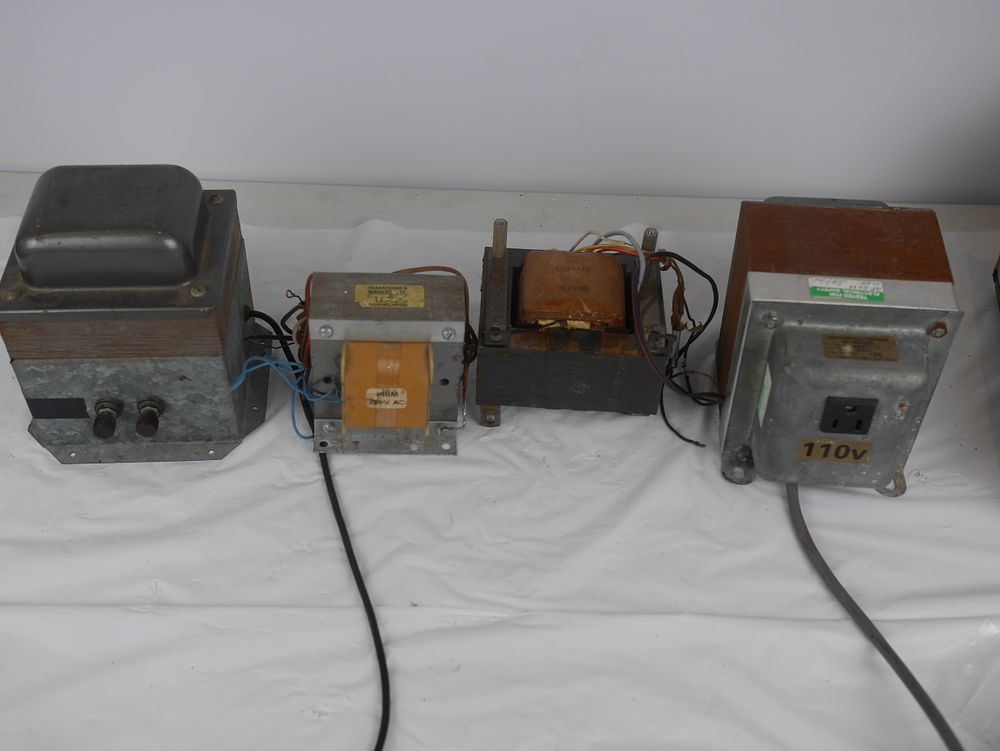 Lot 127: Four Heavy Duty Audio Power Transformers Including Transformer Winders Auckland And Samsons Electronics