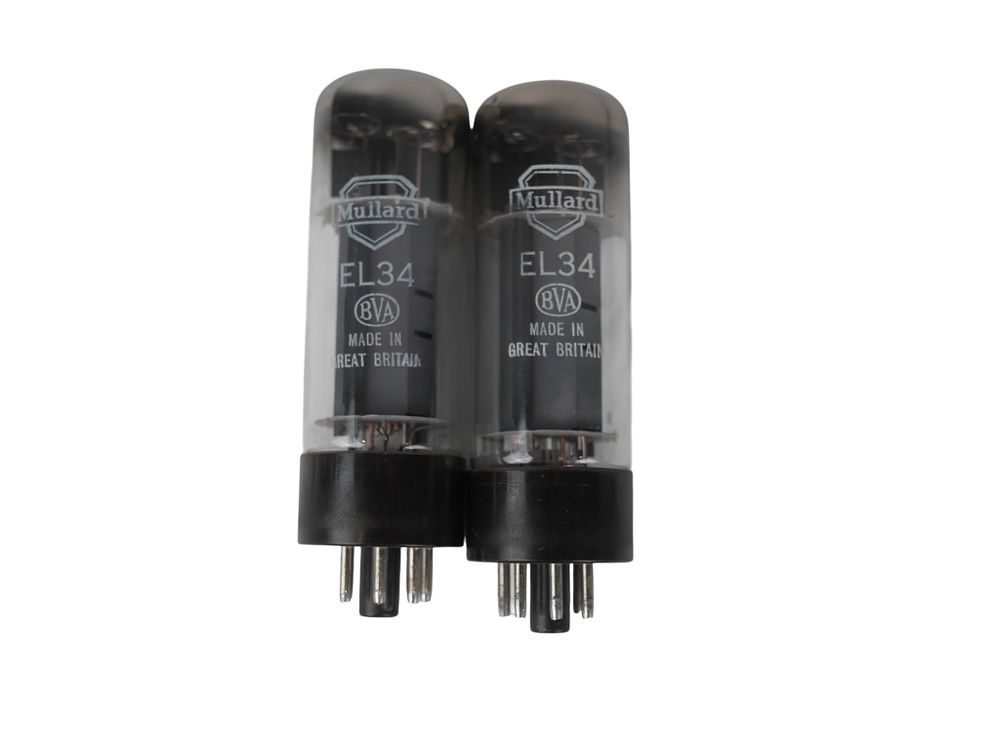 Lot 147: hi fi Matched Pair Mullard EL34 Valves Plus Pair Golden Dragon E84L Valves
