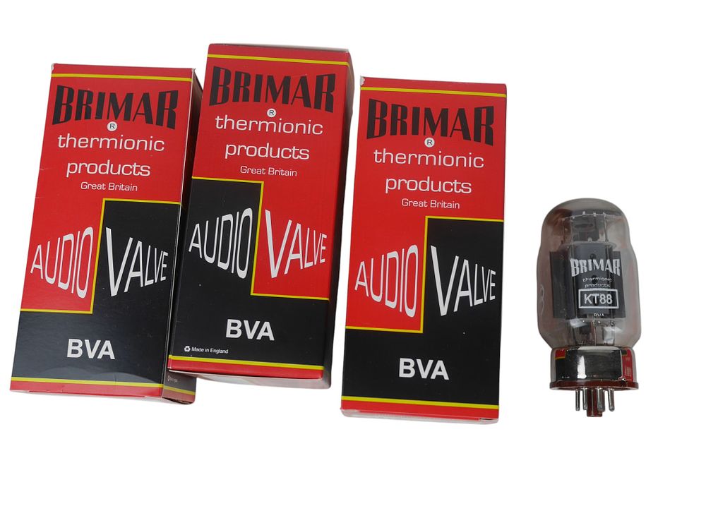 Lot 149: Four Brimar KT88 Audio Valves New Old Stock Boxed
