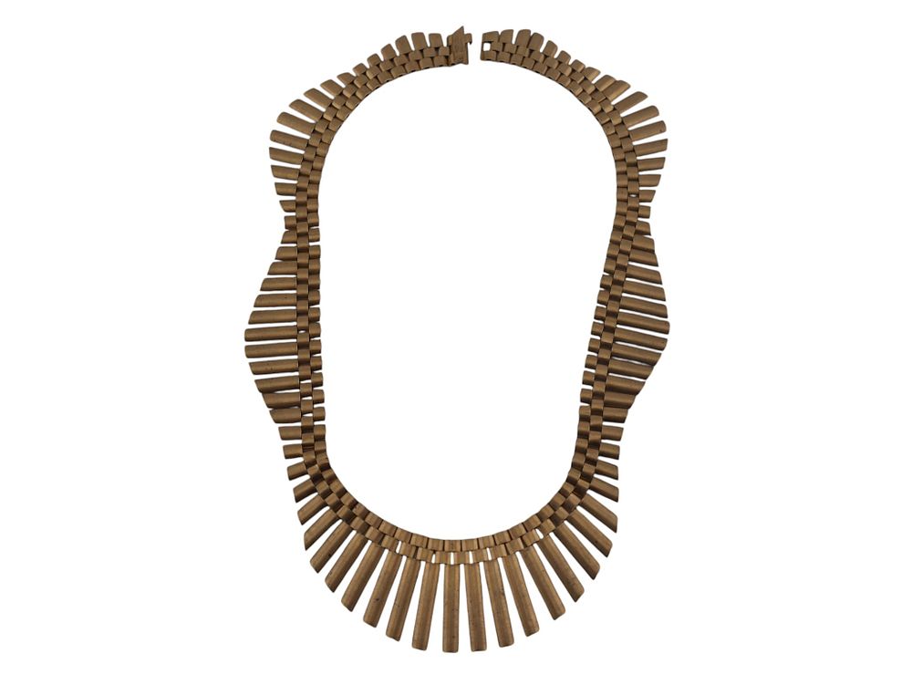 Lot 177: 9 Ct Gold Fringe Necklace by J G & S Made in England 56.3g