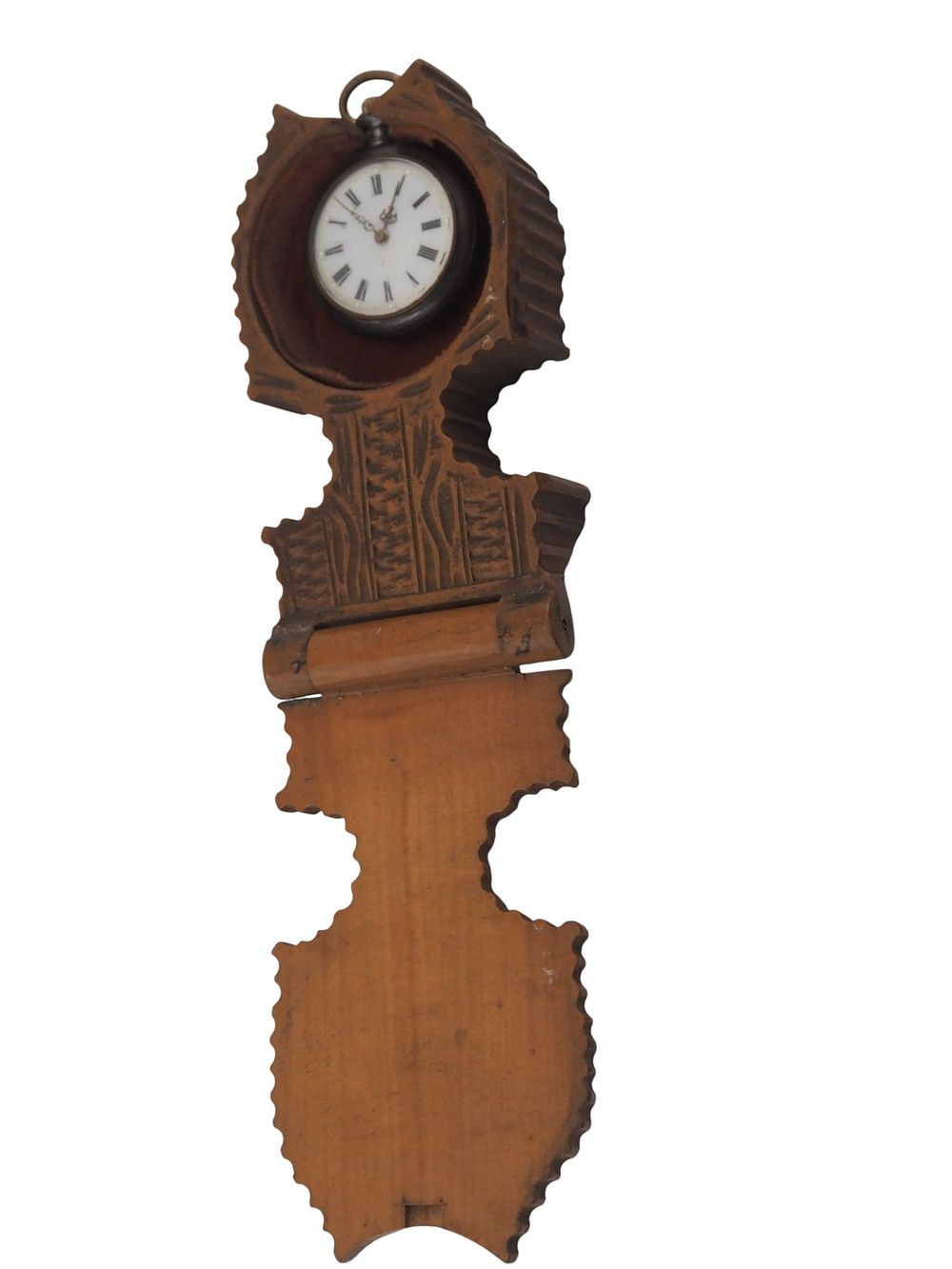 Lot 183:  Black Forest pocket watch stand Acier Garanti watch