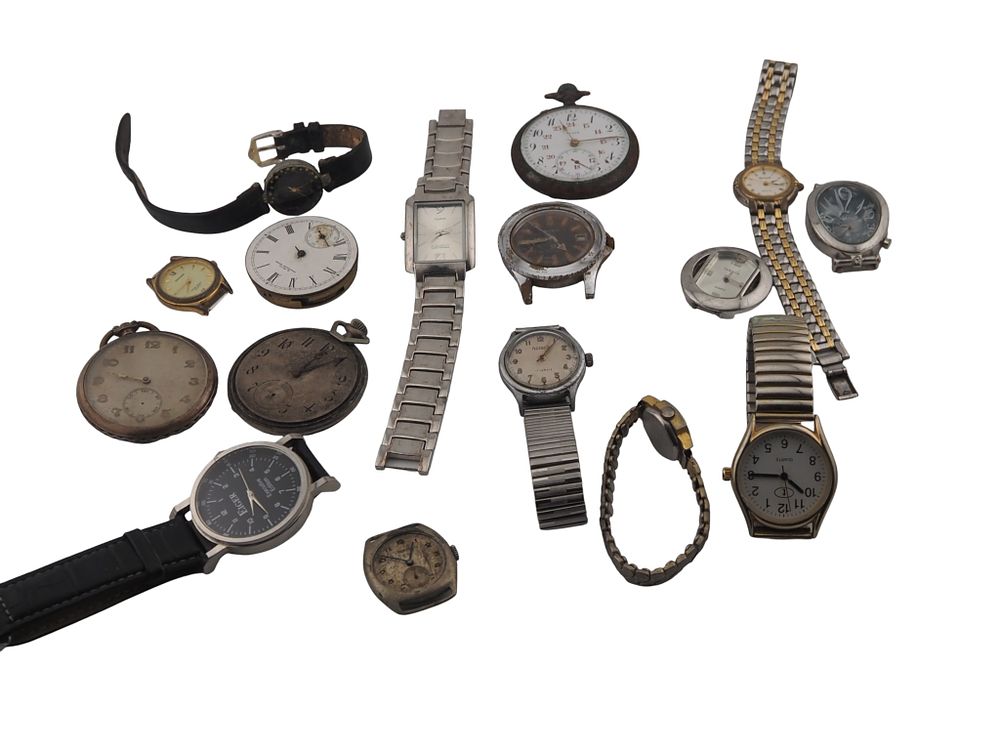 Lot 185: Collection of Vintage Wristwatches and Pocket Watches