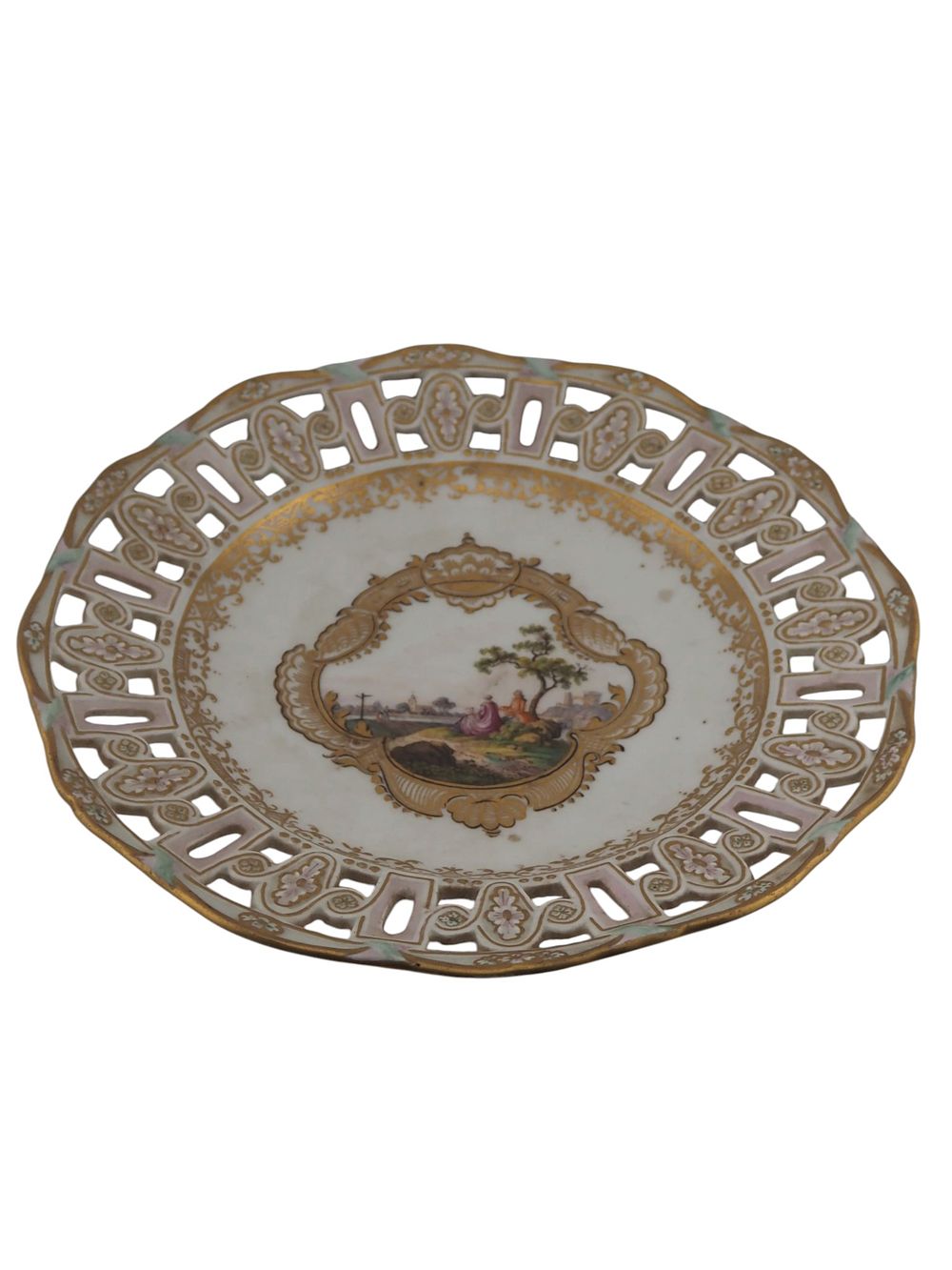 Lot 202:  antique Meissen porcelain plate Crossed Swords