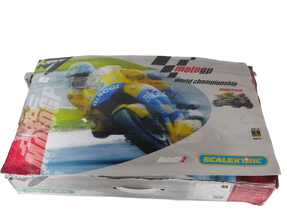 Lot 213: Scalextric MotoGP 2 World Championship Set Biaggi vs Rossi