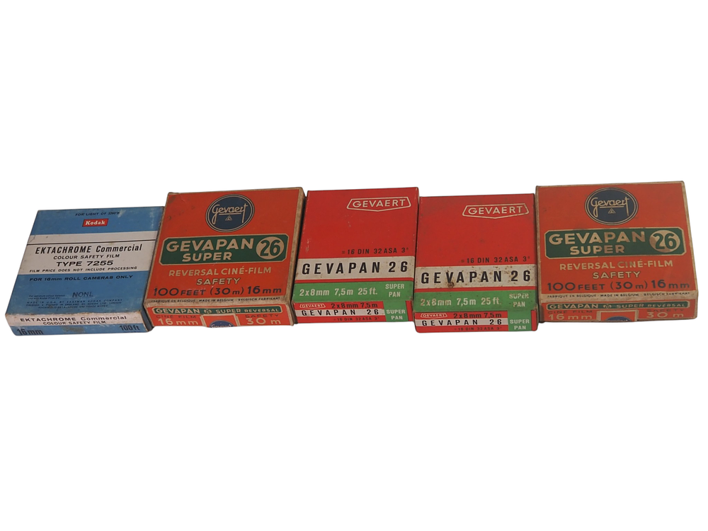 Lot 247: Vintage Kodak Ektachrome And Gevaert Gevapan 16mm Cine Film Collection