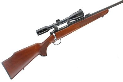 TIKKA
A M55 .243 BOLT ACTION RIFLE Ser No 550-196722; Semi-fluted barrel. Adjustable rear gate 