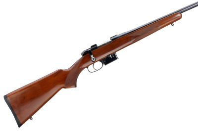 CZ 
A .222 Mod 527 American Bolt Action Rifle Ser No 85086; Chequered wooden stock, sling 