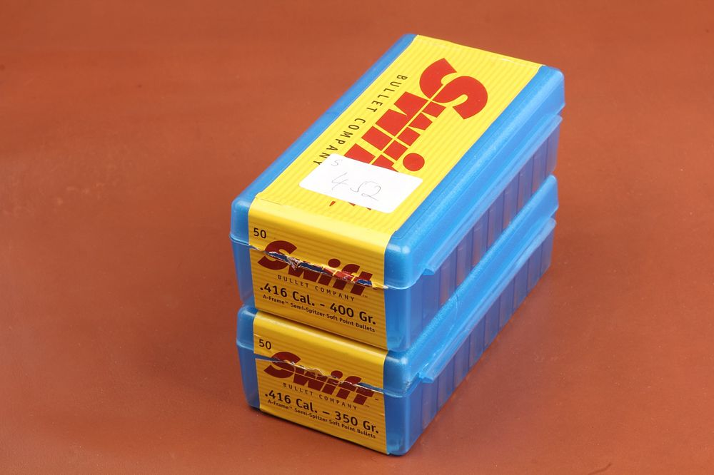 Lot 410: .416 350 gr. Swift Bullets. Approximately 90.