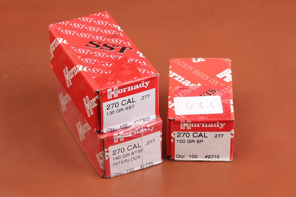 Lot 413: .270 Hornady Bullets. 100 x 100 gr., 130...